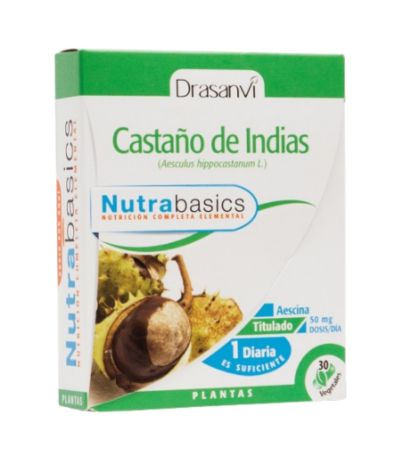 Castaño de Indias Nutrabasics Vegan 30caps Drasanvi