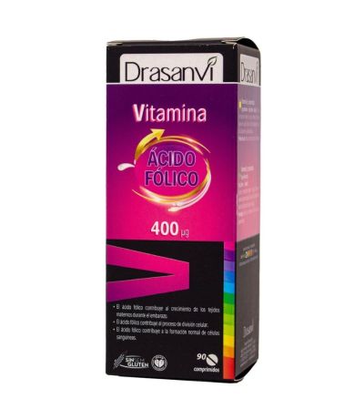 Vitamina B9 400µg Acido Folico SinGluten 90comp Drasanvi