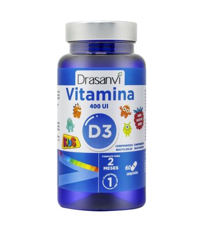 Vitamina D3 Kids 400UI 60comp masticable Drasanvi