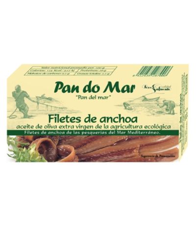 Filetes de Anchoas en Aceite de Oliva SinGluten Eco 50g Pan Do Mar