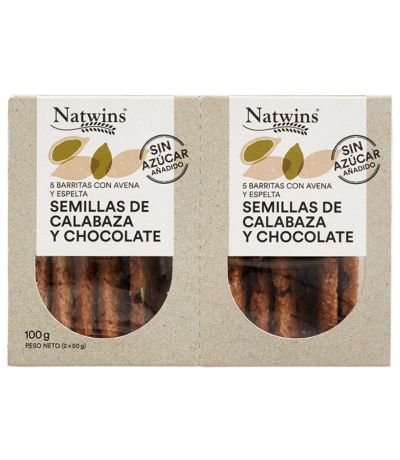Barritas Cereales Semillas Calabaza Choco Pasas 100g Natwins