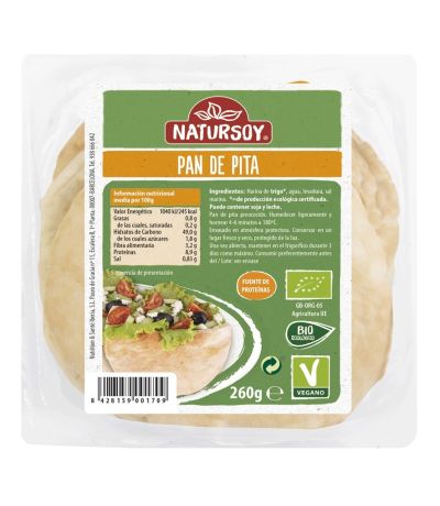 Pan de Pita Bio Vegan 4 Natursoy
