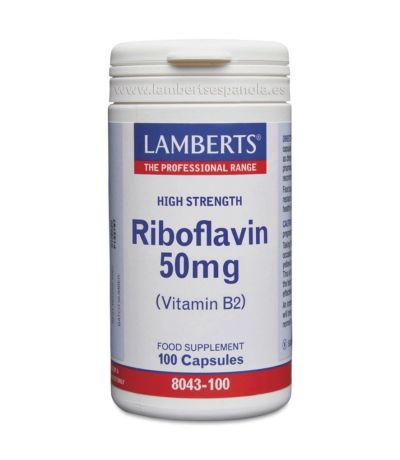 Vitamin B2 50Mg Riboflavina 100caps Lamberts