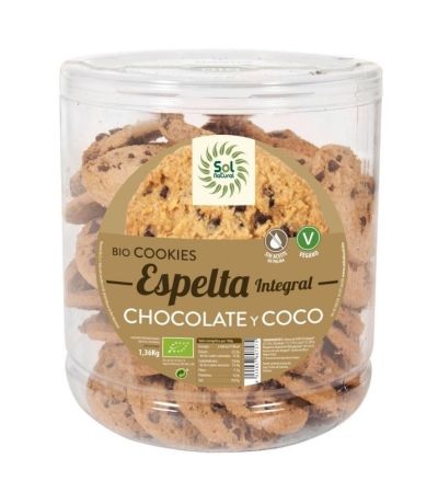 Cookies Espelta Integral Chocolate Coco Bio 1,36kg Solnatural