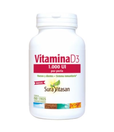 Vitamina D3 1000UI 120 perlas Sura Vitasan