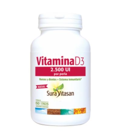 Vitamina D3 2500UI 60 perlas Sura Vitasan