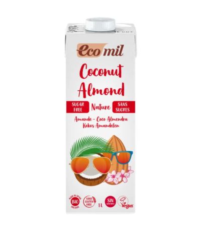 Bebida Vegetal Almendra Coco SinGluten Bio Vegan 6x1L Ecomil