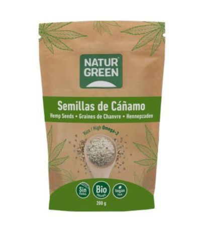 Semillas de Cañamo SinGluten Bio Vegan 200g Natur-Green