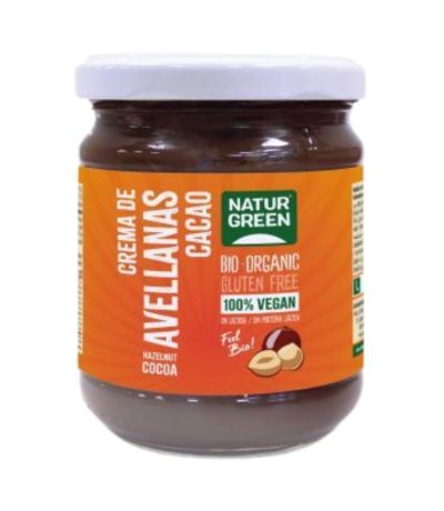 Crema de Avellanas y Cacao SinGluten Bio Vegan 200g Natur-Green