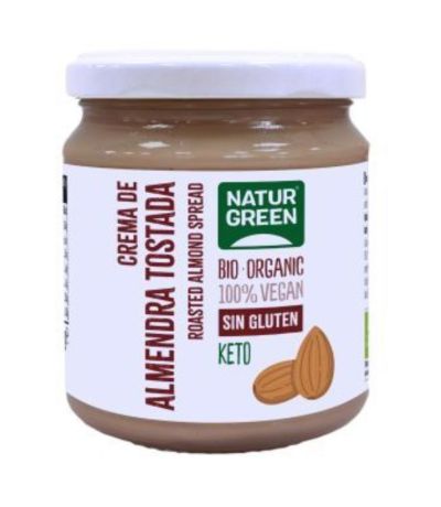 Crema de Almendras Tostadas SinGluten Bio Vegan 250g Natur-Green