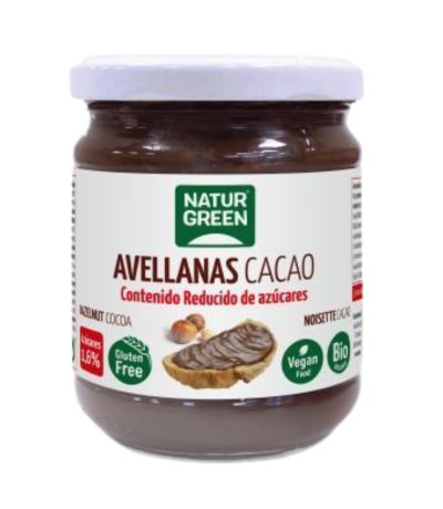 Crema de Avellanas Cacao SinGluten Bio Vegan 200g Natur-Green