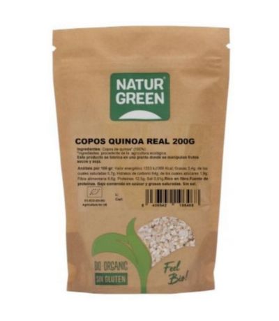 Copos de Quinoa Real Bio Doypack SinGluten Bio Vegan 200g Natur-Green