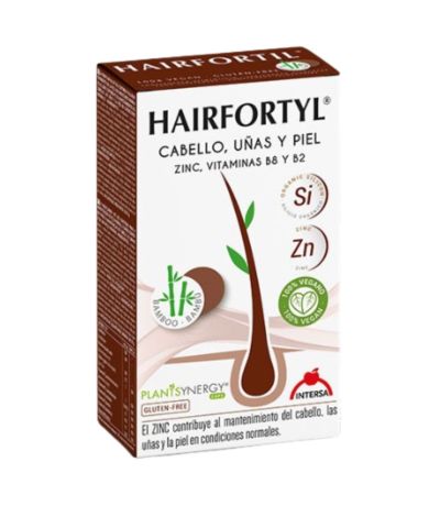 Hairfortyl cabello uñas y piel SinGluten Vegan 60caps Intersa