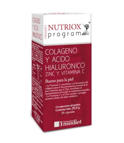 Colageno y Acido Hialuronico Zinc y Vitamina C 30caps Ynsadiet