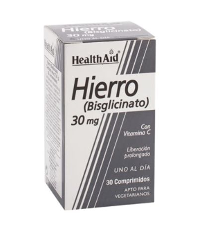 Hierro Bisglicinato y Vitamina C SinGluten 90caps Health Aid