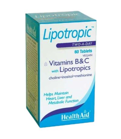 Lipotropic con Vitamina B y C Vegan 60comp Health Aid