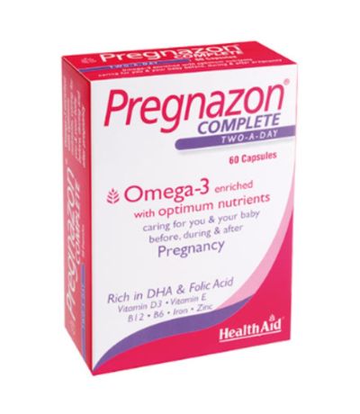 Pregnazon Complete Embarazo con Dha SinGluten 60comp Health Aid