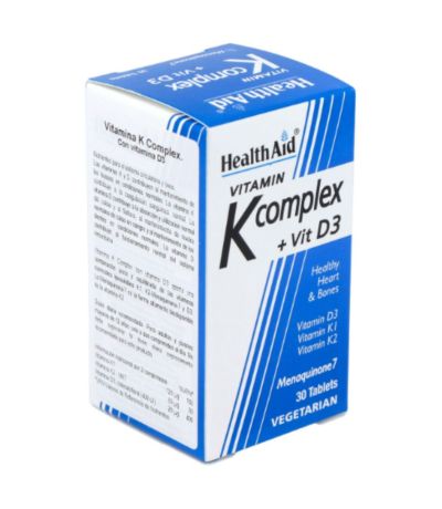 Vitamin-K Complex  Vit-D3 30comp Health Aid