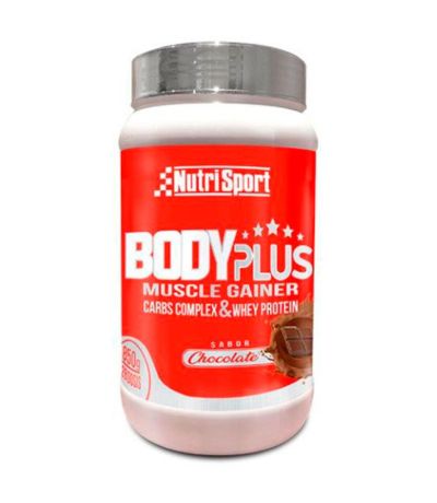 Bodyplus Muscle Gainer Sabor Chocolate Proteinas SinGluten 850g Nutri-Sport