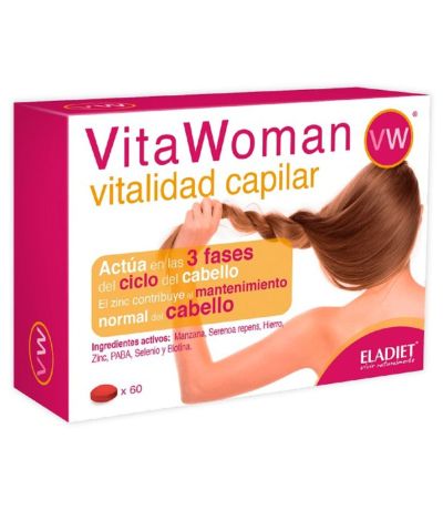 Vitawoman Vitalidad Capilar SinGluten 60comp Eladiet
