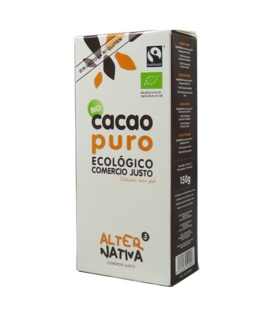 Cacao Puro Desgrasado SinGluten Bio Vegan 150g Alternativa3