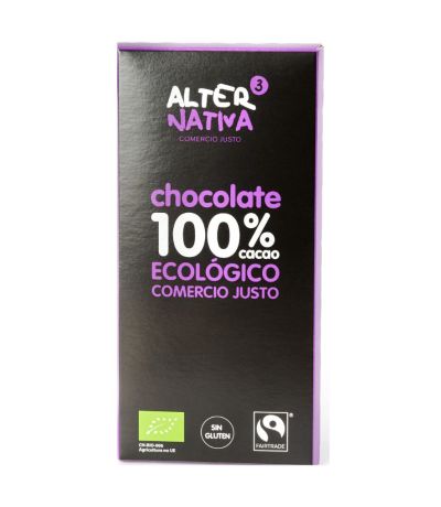 Chocolate 100 Cacao SinGluten Bio 80g Alternativa3