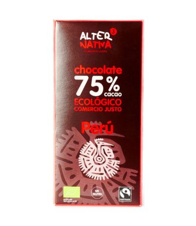 Chocolate 75 Cacao Peru SinGluten Bio Vegan 80g Alternativa3