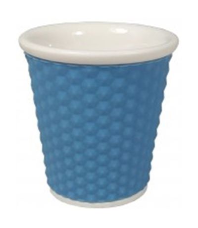 Vaso Cafe Ceramica y Silicona Azul 30ml Alternativa3