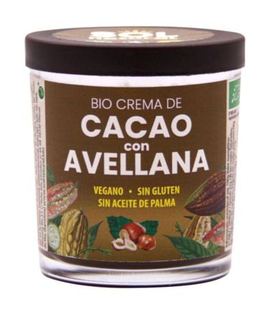 Crema Cacao Avellanas Bio Vegan SinGluten 200g Solnatural