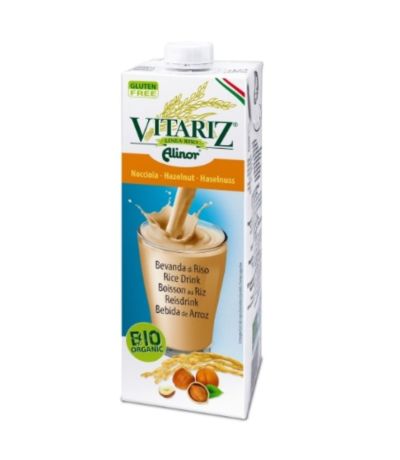 Bebida Vegetal de Arroz con Avellana SinGluten Bio Vegan 10x1L Vitariz