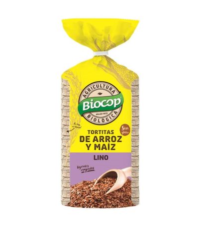 Tortitas de Arroz Maiz y Semillas de Lino SinGluten Bio 200g Biocop