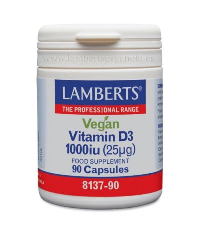 Vitamina D3 1000Ui 25Mg Vegan 90caps Lamberts
