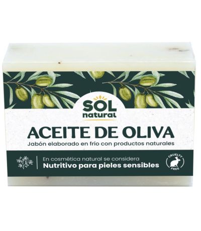 Jabon Natural Solido de Aceite de Oliva 100g Solnatural