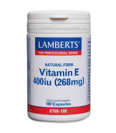 Vitamina e Natural 400 UI 180caps Lamberts 180caps Lamberts