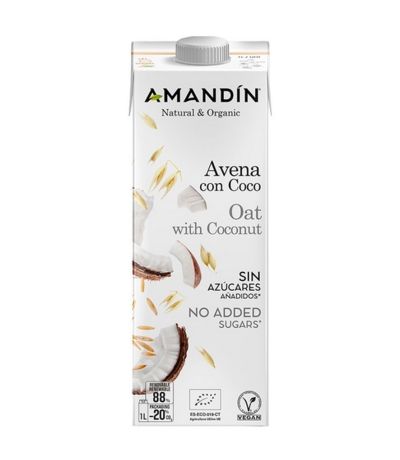 Bebida Vegetal de Avena con Coco Eco Vegan 6x1L Amandin
