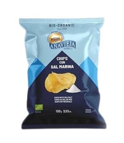 Patatas Chips Sal Marina SinGluten Bio 100g Añavieja
