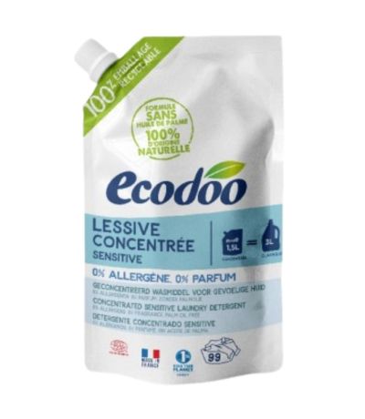 Detergente Liquido Concentrado Sensitive 0 Eco 1.5L Ecodoo