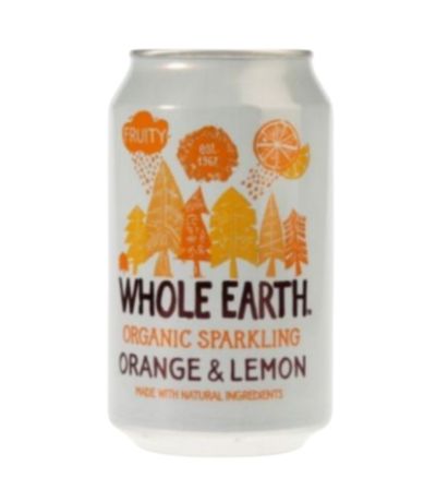 Refresco de Naranja y Limon Bio SinAzucar 330ml Whole Earth