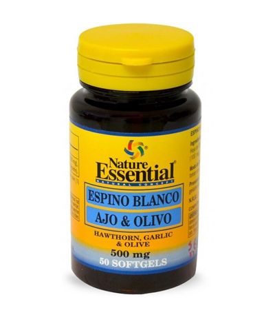 Espino Blanco Ajo y Olivo 500Mg 50 Perlas Nature Essential