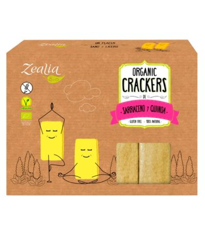 Crackers de Sarraceno y Quinoa SinGluten Bio Vegan 120g Zealia