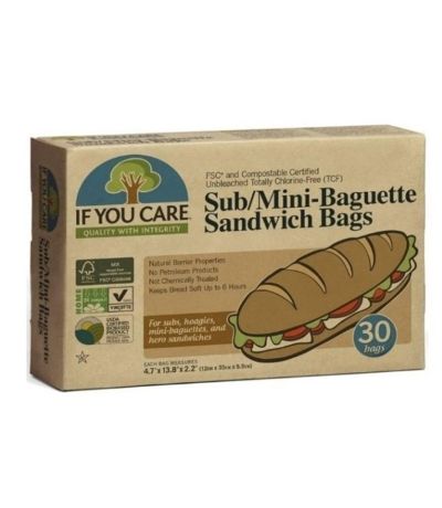 Bolsa de Papel para Baguette Mini Sandwich 30 If You Care