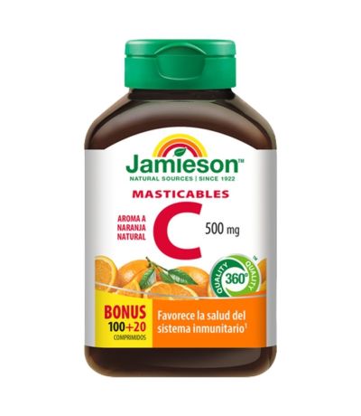 Vitamina C 500mg Masticable 120comp Jamieson