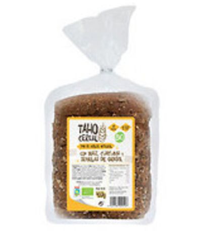 Pan de Molde Integral con Maiz, Curcuma y Pimienta Bio Vegan 400g Taho Cereal