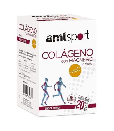 Colageno con Magnesio Vitamina C SinGluten 20 Sticks Amlsport