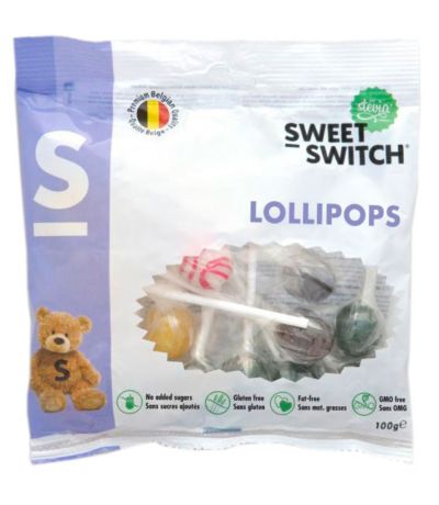 Caramelos Lollipop SinGluten SinAzucar 100g Sweet Switch