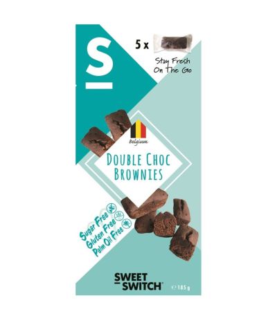 Brownies Doble Chocolate SinGluten SinAzucar 185g Sweet Switch