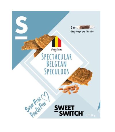 Galletas Speculoos Belgas SinAzucar 110g Sweet Switch