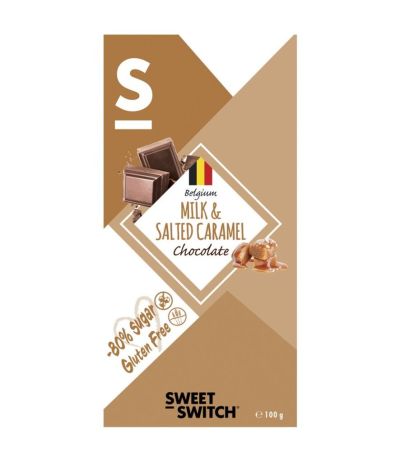 Chocolate con Leche y Caramelo Salado SinGluten 100g Sweet Switch