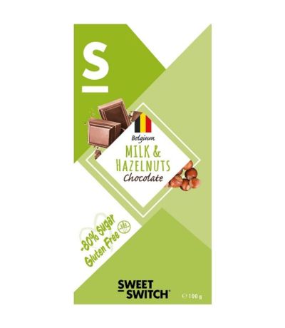 Chocolate con Leche y Avellanas SinGluten 100g Sweet Switch