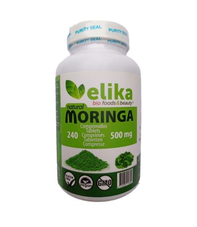 Moringa 500Mg SinGluten Vegan 240comp Elika Foods